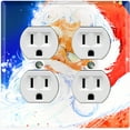 thumbnail image 1 of Metal Light Switch Plate Cover Festive Santa Claus Night Sky XMS020, 1 of 13