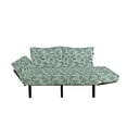 thumbnail image 2 of Floral Futon Couch, Romantic Season Inspirations with Roses Birds on Tree Branches Summer Design, Daybed with Metal Frame Upholstered Sofa for Living Dorm, Loveseat, Seafoam Sage Green, by Ambesonne, 2 of 4