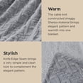 thumbnail image 4 of Manta Bedsure Sherpa, tamaño doble, suave y acogedora, gris, 4 of 6