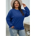 thumbnail image 3 of Redhotype Cozy Oversized Ribbed Dark Blue Sweatshirt - Your Year-Round Staple!, 3 of 8
