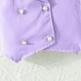 thumbnail image 5 of Purple Girls 2 Piece Outfit Set: Sleeveless Vest & Pleated Wide Leg Pants, Kids to Kids Party & Dressy Casual Clothes,Size 6-7T, 5 of 7