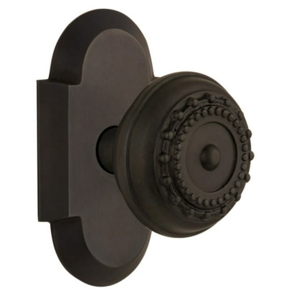 Nostalgic Warehouse Cotmea_Psg_234_Nk Vintage Meadows Solid Brass Passage Door Knob Set -
