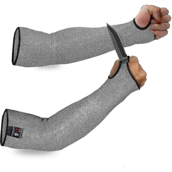 1 Pair Anti Cut Arm Sleeve Cut Resistant Arm Cover Heavy Duty Protective Sleeves Bite Proof Arm Guard