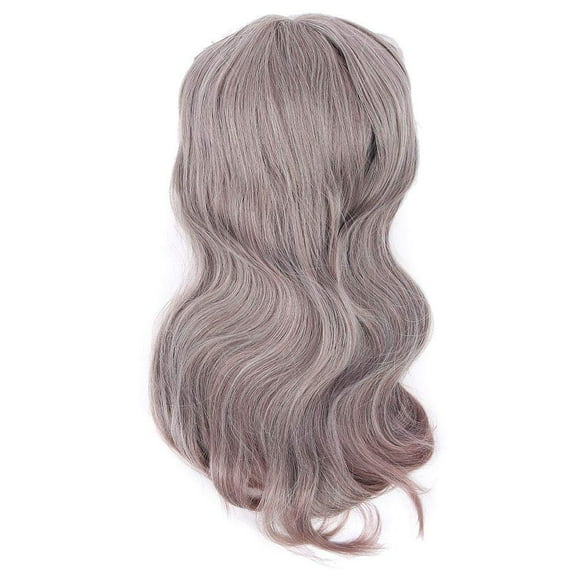 60cm Women Long Fancy Dress Wig Curly Wig Adjustable Straight Fringe Ombre Wig Women Cosplay Wig