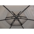 thumbnail image 3 of Sunjoy Beaux 11 ft. x 14 ft. 2-tone Gray Hexagon Steel Gazebo with 2-tier Dome Roof with Mosquito Netting, 3 of 16