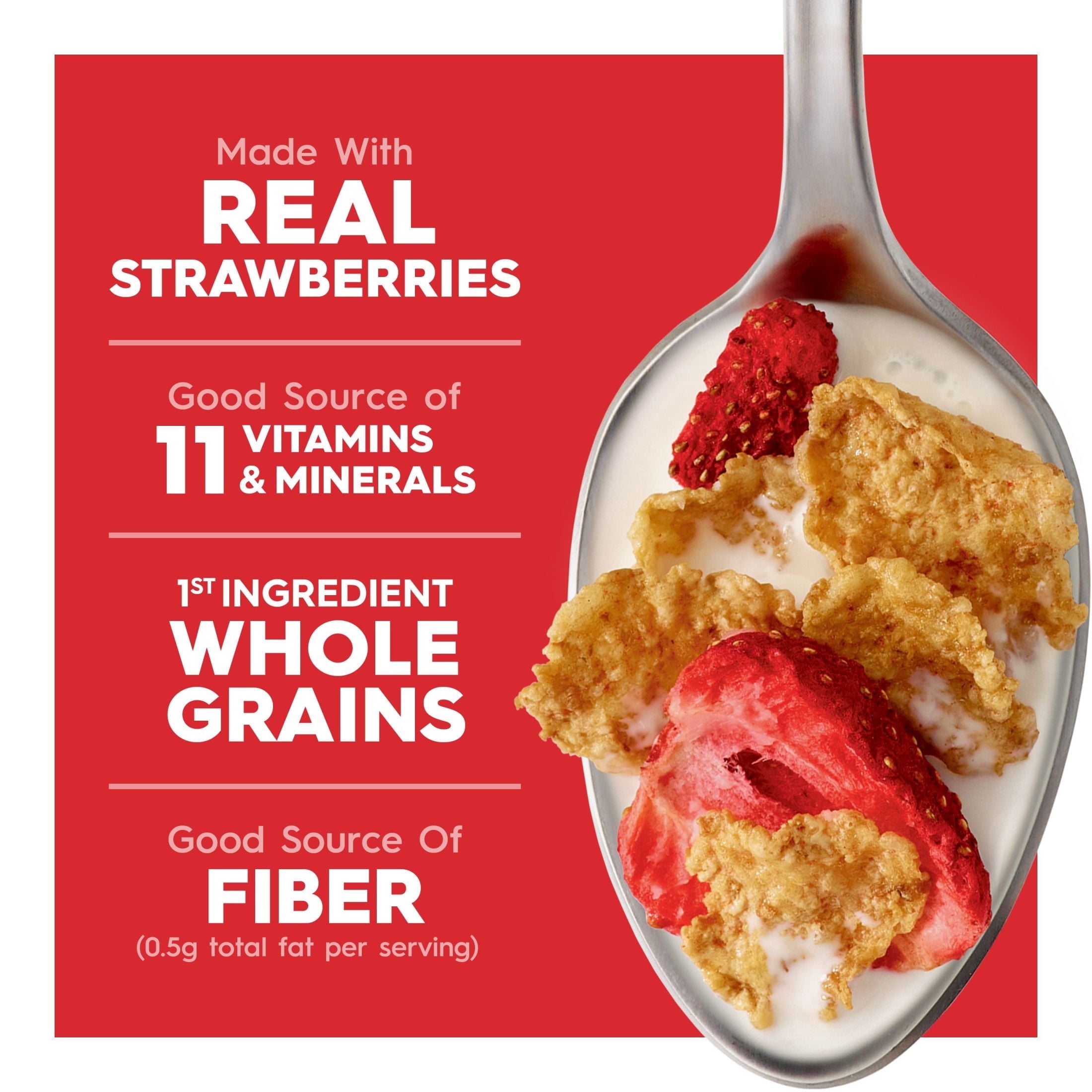 Kellogg's Special K Breakfast Cereal, Family Breakfast, Fiber Cereal, Red Berries, 11.7oz (Pack 4)