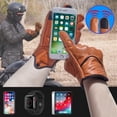 thumbnail image 3 of Harssiney Leather Motorcycle Gloves for Men,Riding Driving Biker Racing Motorbike Glove Touchscreen with Hard Knuckle Protection ,Light Brown,Size L, 3 of 4