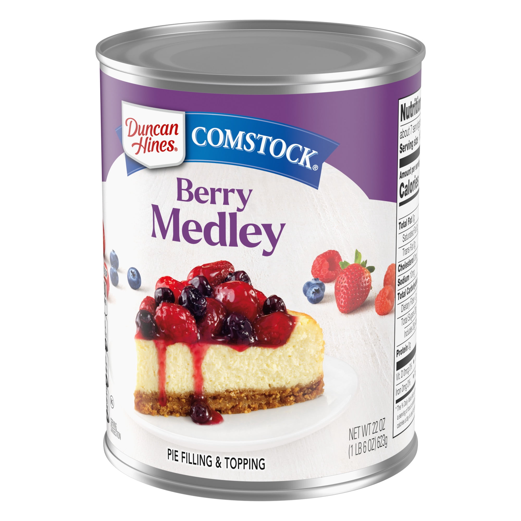 (2 pack) Duncan Hines Comstock, Berry Medley Pie Filling and Topping, 22 oz.
