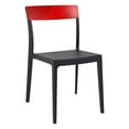 thumbnail image 2 of Flash Dining Chair Black Transparent Red, Set of 2, 2 of 11