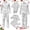 White, variant on DIY Hand Painted Coloring Matching Family Christmas Pajamas Set Printing Long Sleeve Pullover Top and Pants with Nightgown for Adults