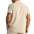 thumbnail image 4 of LTTVQM Mens Corduroy Shirt Jackets 2026 Casual Long Sleeve Button Up Collared Work Shirts Lightweight Shacket with Flap Pockets Khaki M, 4 of 5