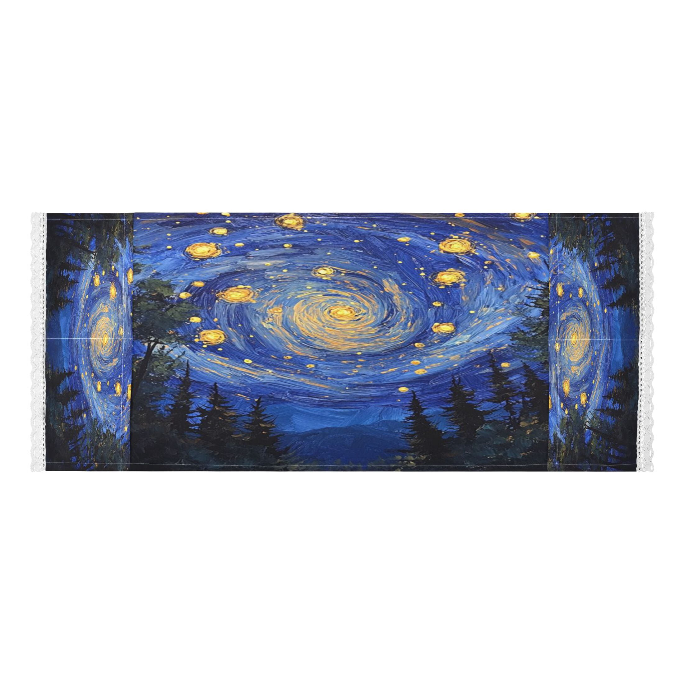 WOBOGO Starry Night Sky with Fireflies Washing Machine Cloth Dryer Refrigerator Top Cover Protective Non-Slip Mat For Kitchen Laundry