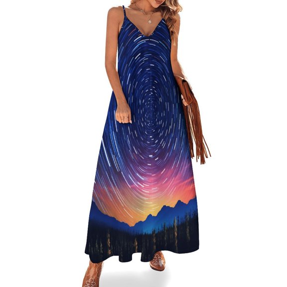 Galaxy Star Outer Space Fine Art Sleeveless Dress Summer Dress Woman 2025
