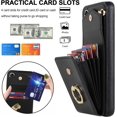 thumbnail image 2 of Compatible Samsung Galaxy A54 5G Case Wallet with Card Holder,4 Card Slot Shockproof Case PU Leather Phone Case for Galaxy A54 5G Wallet Case with Lanyard Women,Samsung A54 5G Case Stand Black, 2 of 7
