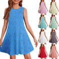 thumbnail image 1 of Girls 2025 Summer Dresses Sleeveless A-Line Casual Dress Lightweight Comfortable Summer Dress with Floral Print ,Sie:110, 1 of 7
