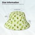 thumbnail image 3 of Honeii Avocado With Leaf And Flower for Unisex Bucket Hat Waterproof Rain Hat Reversible Shiny Rave Bucket Hat for Concert Festival Boonie Cap, 3 of 6