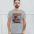 thumbnail image 3 of Tee Hunt America's Highways Route 66 T-Shirt Truck Driver Mechanic Teamster Men's Tee, Gray, Large, 3 of 5