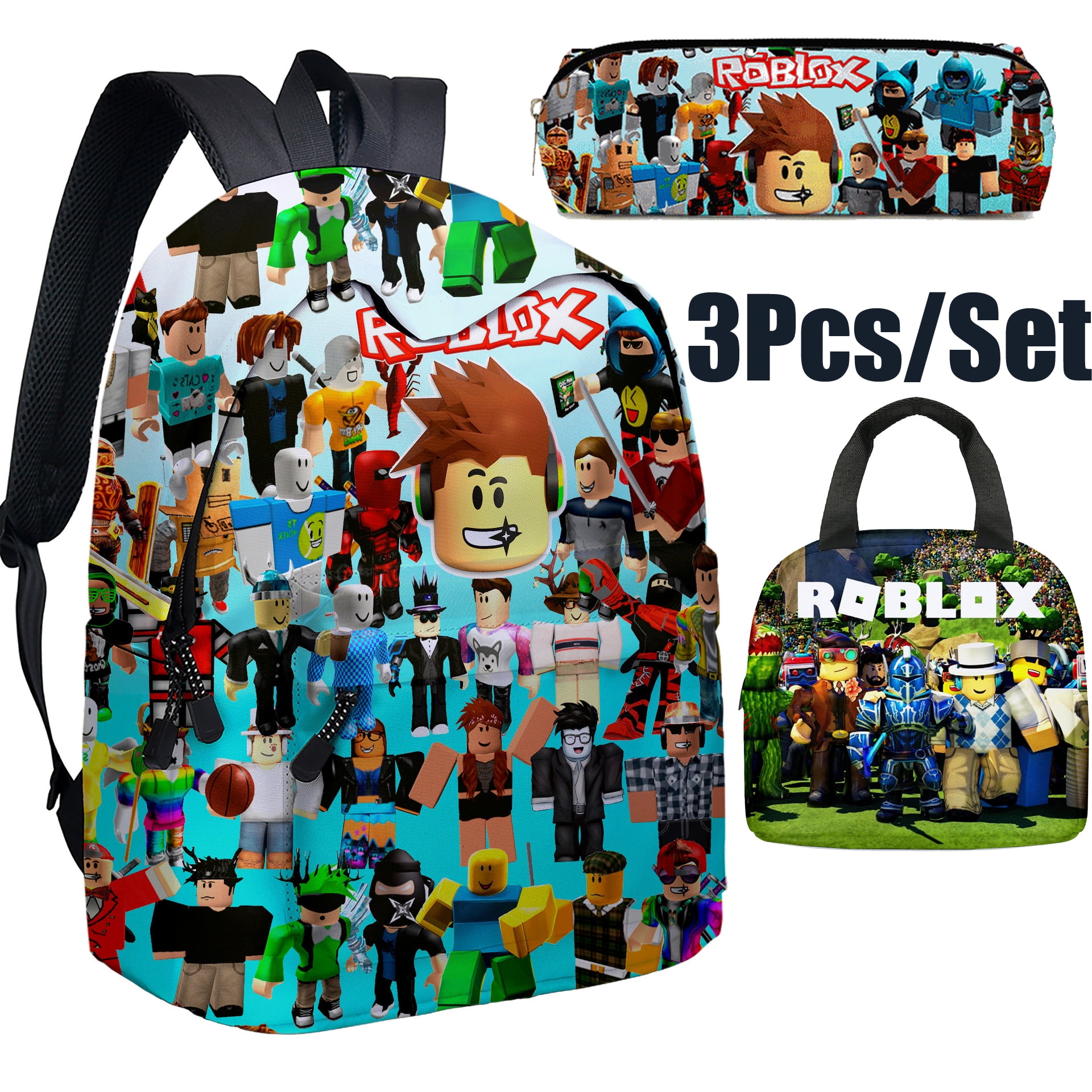 3Pcs Roblox Lunch Box Student Travel Backpack Pencil Uganda Ubuy
