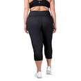 thumbnail image 5 of INERZIA 2 Pack Womens Plus Size Cropped Joggers with Pockets Capri Length Plus Size Sweatpants For Women Black and Black 2X, 5 of 5