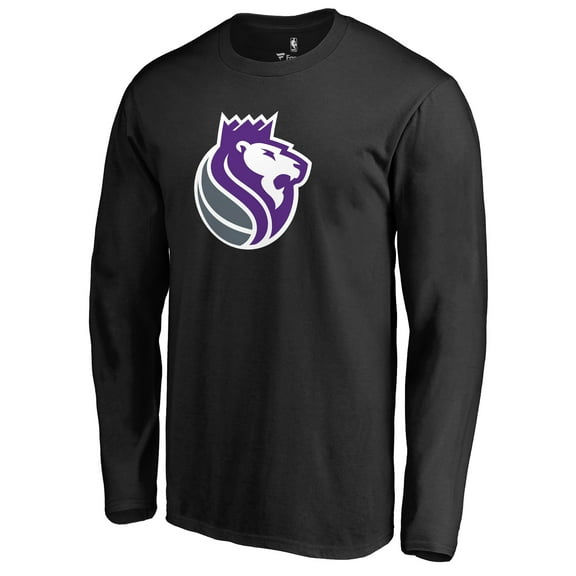 Men's Black Sacramento Kings Alternate Logo Long Sleeve T-Shirt