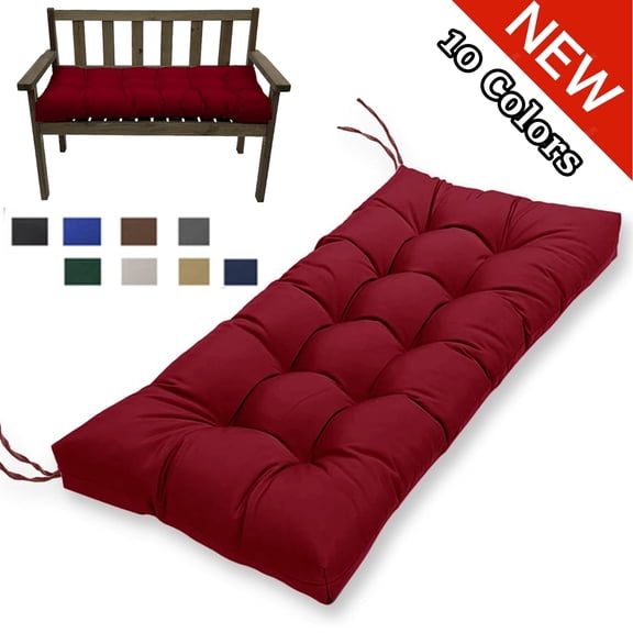 Fmxomd Outdoor Bench Cushion, Water Resistance Swing Cushion Bench Seat Cushion, Swing Chair Replacement Seat Pads Cushion Pillow for Lounger Garden Furniture Patio Bench, 39.5x19.7 Inch