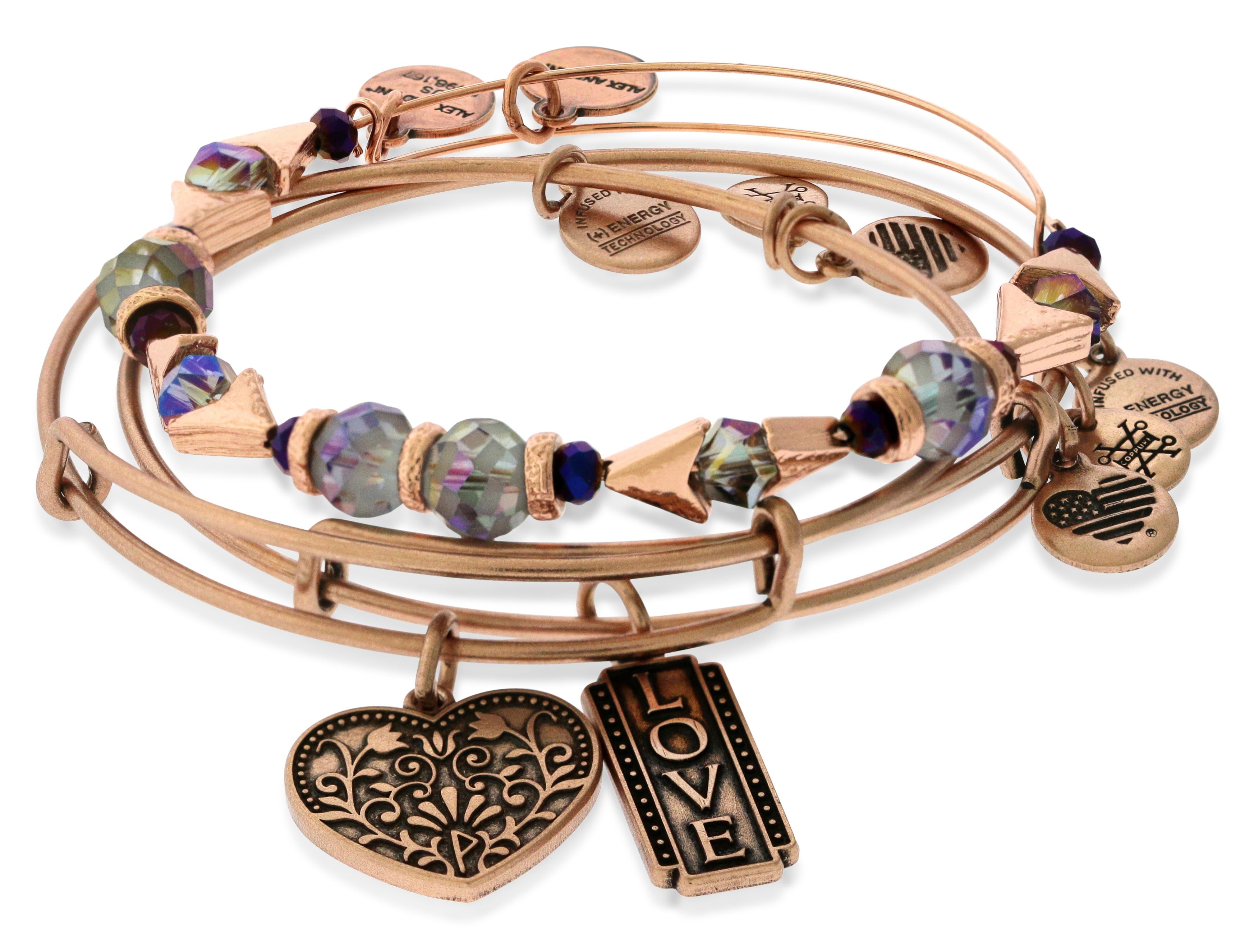 Alex and Ani Alex And Ani Love Set of 3 RAR