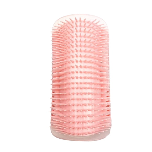 Ruiboury Cat Grooming Supplies With Catnip Size Wall Corners Mounted Arch Pet Accessories Massage Brush Home Hair Removal Comb Pink
