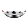 thumbnail image 1 of jifeng Poêle de Cuisson en Acier Inoxydable Wok à Double Poignée pour Barbecue Restaurant Hôtel 9 Pouces Sans Couvercle, 1 of 9