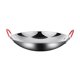 thumbnail image 2 of Sartén de cocinero de acero inoxidable sartén de pasta de pasta Fácil de limpiar cocinero doble manija wok coreano parrilla para hotel de cocina hotel 10 pulgadas sin tapa, 2 of 8