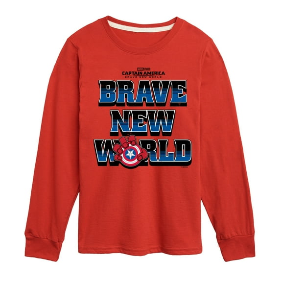 Marvel Captain America: Brave New World - Logo - Toddler And Youth Kids Long Sleeve Graphic T-Shirt