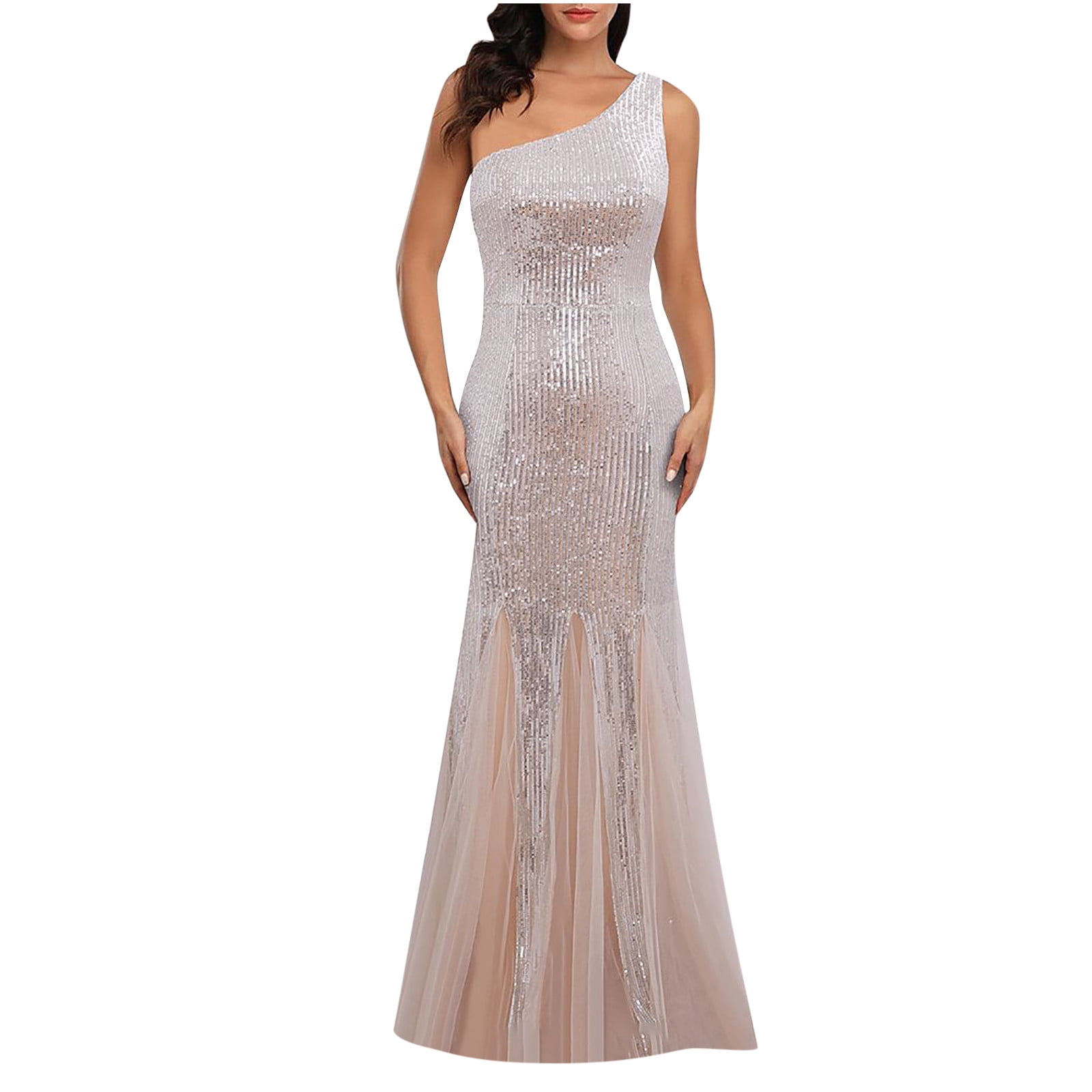 sachin and babi light blue dress A-line V neck Sparkly Yellow Long Prom Dress Party Dress PSK026 – Pgmdress main image 0