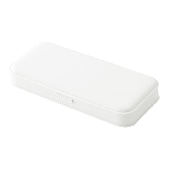 Kyusrd Storage Pencil Sase for Semester Stationery,Slim Clear Plastic Hard Pencil Case,Compact Small Stationery Organizer Box