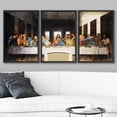 thumbnail image 2 of wall26 - Last Supper Leonardo Da Vinci - Framed Canvas Art Wall Art - 24"x36"x3 Black, 2 of 5