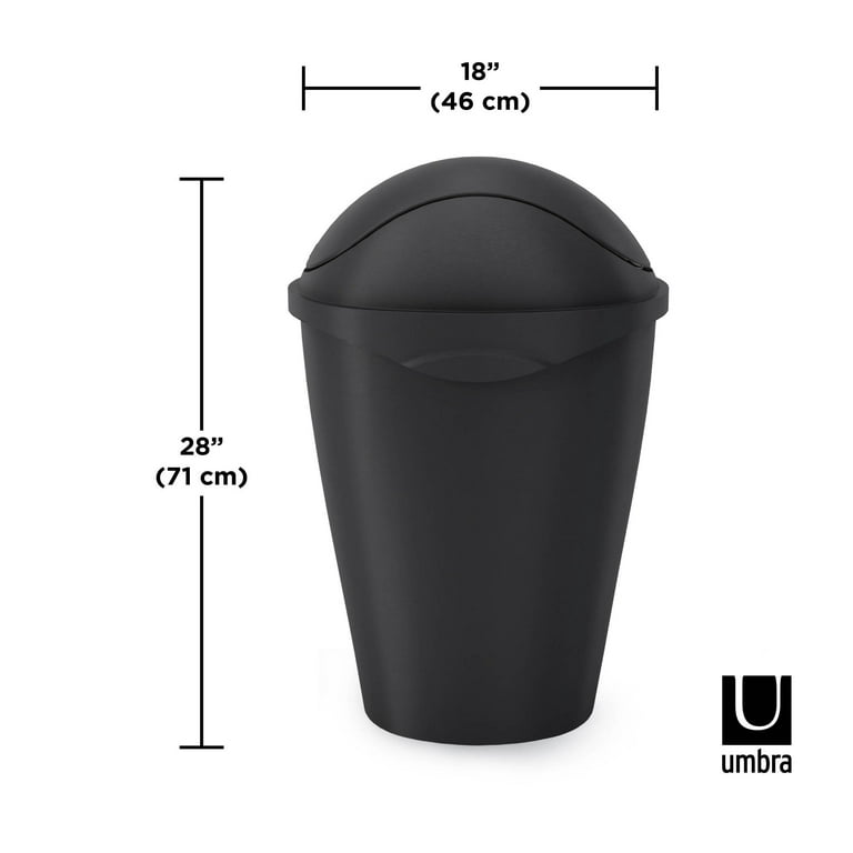 Umbra Swinger 12g Swing-Top Skinny Trash Can with Lid, Large