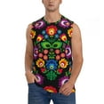 thumbnail image 2 of Lsque Traditional Floral Polish Print Men's Cotton Blend Sleeveless Muscle Shirts (S-3XL)- Moisture Wicking, Odor Protection, UPF 30+,3X-Large, 2 of 8