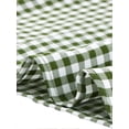 thumbnail image 5 of Unique Bargains Summer Gingham Tops for Women's Square Neck Ruffle Sleeve Blouse S Dark Green, 5 of 6