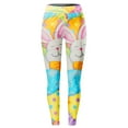 thumbnail image 4 of frariair Easter Leggings for Women High Waisted Tummy Control Bunny Rabbits Eggs Floral Pattern Stretchy Workout Yoga Pants Holiday Tights, 4 of 4