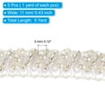 thumbnail image 2 of Uxcell 5 Yard  3mm OD 0.43" Wide Faux Pearl Lace Ribbon White Silver 5Pack, 2 of 5