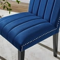 thumbnail image 3 of Side Dining Chair, Nailhead, Set of 2, Blue Navy, Velvet, Modern Contemporary, Kitchen Room Cafe Bistro Restaurant Hospitality, 3 of 9