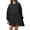 b-Black, variant on Sweatshirt Dress for Women 2025 Color Block Long Sleeve Crewneck Cute Ruffle Flowy Sweatshirt Skirt Pullover Tops