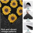 thumbnail image 3 of Black Yellow Sunflower Pattern Kitchen Rugs Sets Of 3,Kitchen Runner Rugs Non Skid Washable,Decorative Kitchen Floor Mats for Kitchen,Sink,Laundry,17"x30"+ 17"x47" + 17"x59", 3 of 6