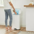 thumbnail image 3 of 13 Gallon (50 L) Trash Can, Stainless Steel Kitchen Garbage Can, Recycling or Waste Bin, Soft Close, Step-On Pedal, Removable Inner Bucket, Silver ULTB050E01, 3 of 10