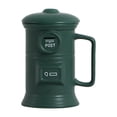 thumbnail image 2 of Taza de cerámica con forma de buzón, tazas navideñas con tapa, taza de té de cerámica, tazas de jugo de leche para regalo familiar de inauguración de , Verde perfecl Taza de café, 2 of 8