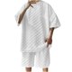 thumbnail image 1 of Conjunto de Manga Corta Pantalones Cortos Cuello Redondo de Color Sólido Casual Dos Piezas, Traje Ligero para el Aire Libre, el Ocio Y Todos los Días, 1 of 6