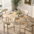 thumbnail image 5 of PAPROOS Extendable Dining Table, 31''-55'' Drop Leaf Kitchen Table for 6, Folding Dining Table, Solid Wood Dining Room Table, Small Dining Table for Kitchen, Breakfast Nook, Natural(Only Table), 5 of 7