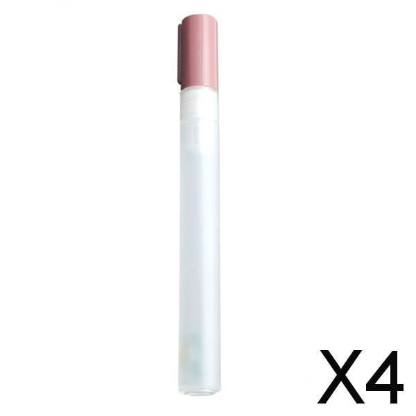 Rotulador de punta redonda y plana de 3 x 3 mm para pintura al óleo y acuarela, tubo vacío, recambio para bolígrafo B 4 piezas