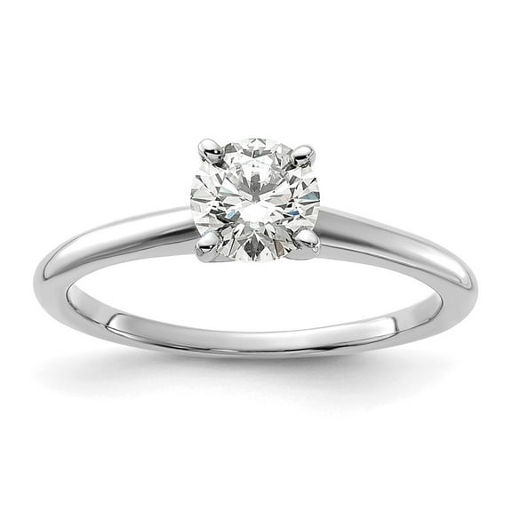 Auriga 14k White Gold 3/4 carat Lab Grown Diamond VS F Round Complete Solitaire Engagement Ring for Women Size 7