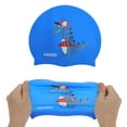thumbnail image 5 of Unique Bargains 1 Pc Silicone Cartoon Dinosaur Swim Cap Dark Blue, 5 of 6