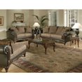 thumbnail image 2 of San Marino Traditional Wood Frame Pillow Back Sofa, Fabric Upholstery, Chocolate, 2 of 6
