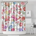 thumbnail image 2 of Waterproof Pioneer Shower Curtain 84x72 Inch Polyester Unique Colorful Floral Shower Curtain for Bathroom Hotel Home Decor with 12 Plastic Hooks, 2 of 5